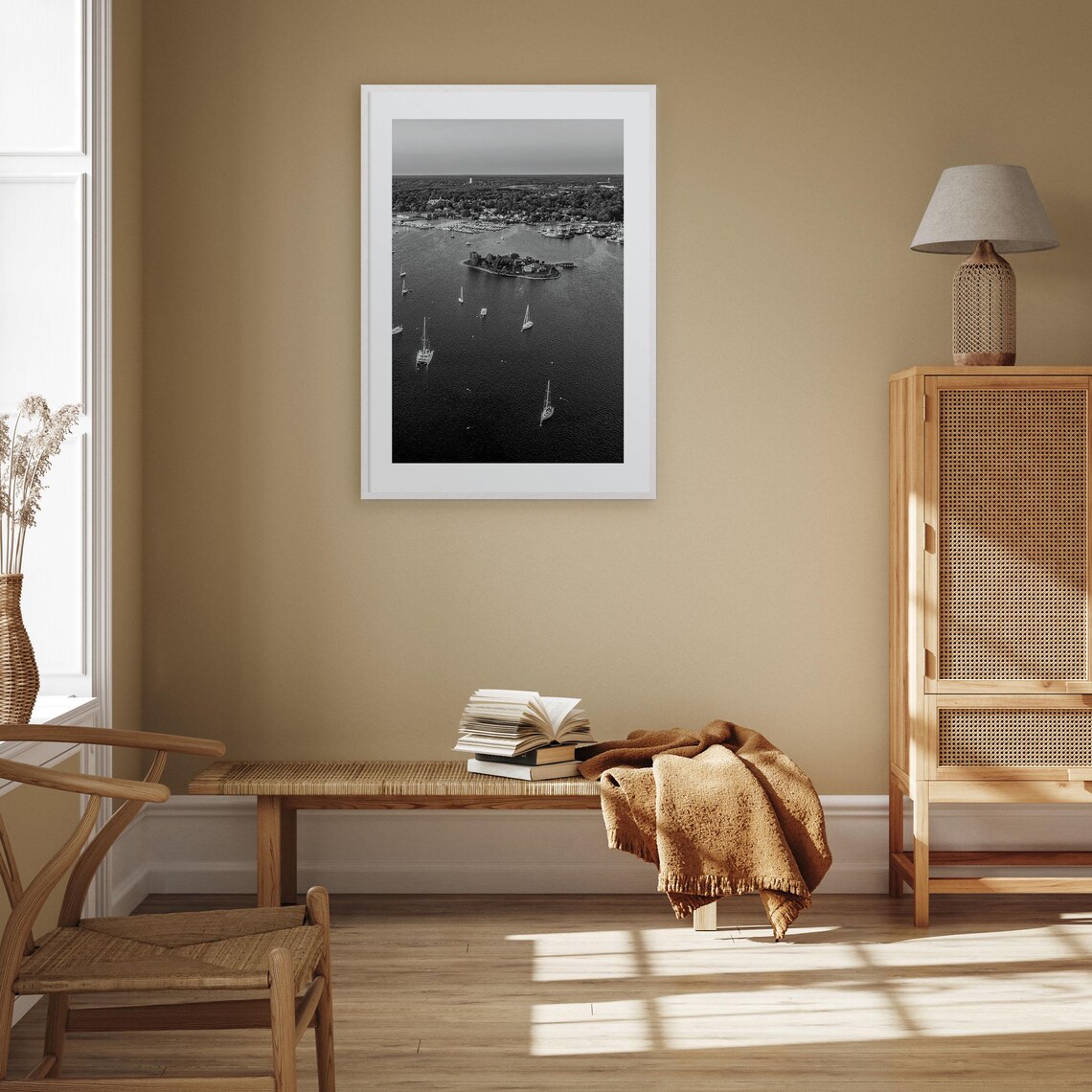Massachusetts Black And White Travel Poster - Image 3