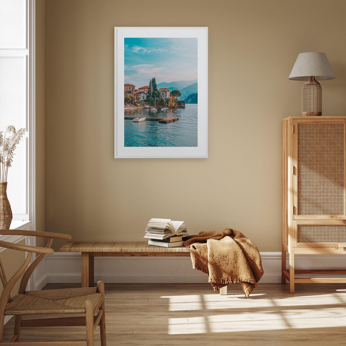 Como Lake Colorful Travel Poster, Street Map Art Print - Image 3