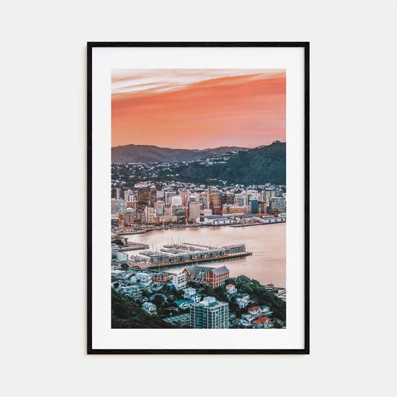 Wellington Colorful City Map Travel Poster