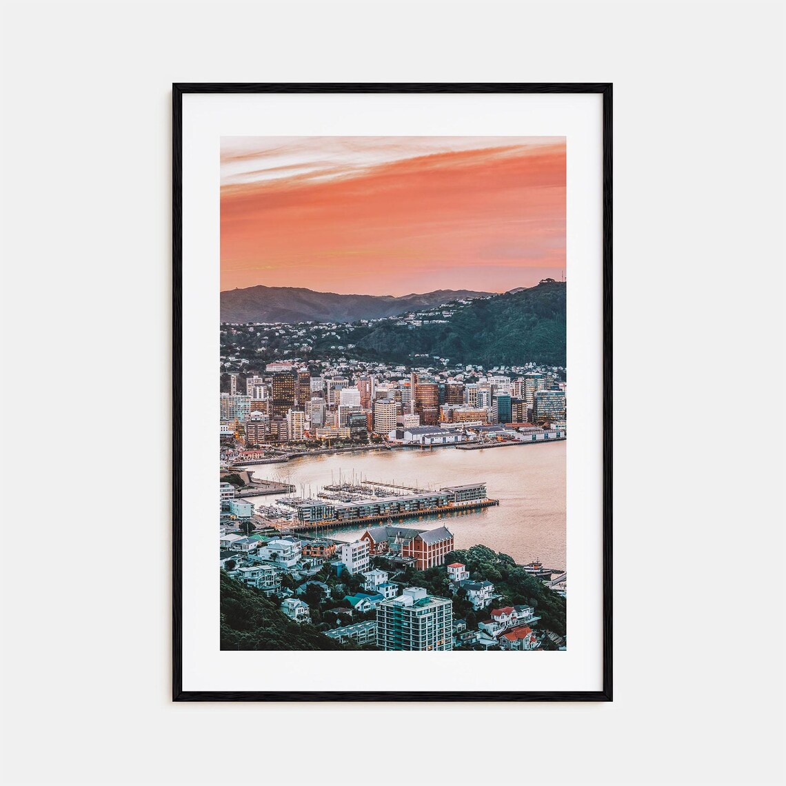 Wellington Colorful City Map Travel Poster
