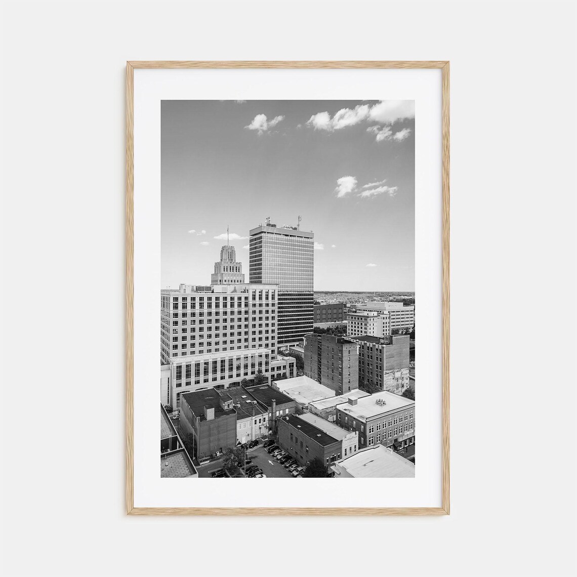 Winston Salem Black And White Travel Poster