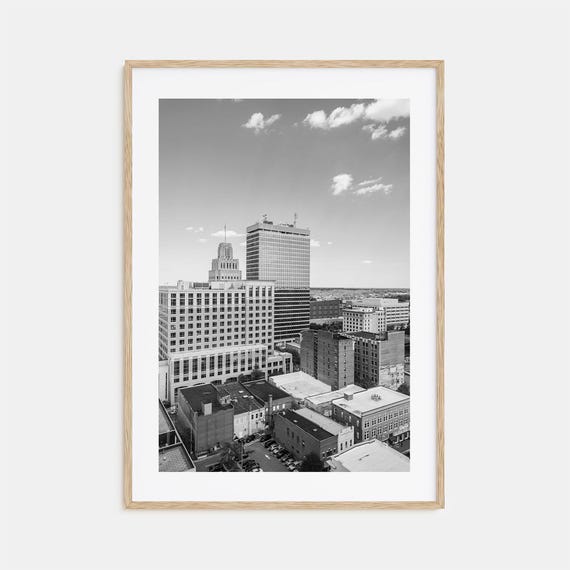 Winston Salem Black And White Travel Poster