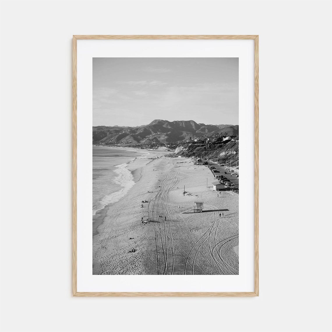 Malibu Photo Poster Print No 1 Malibu Black And White Wall Art Malibu Wall Photography Malibu Travel Malibu Map Poster
