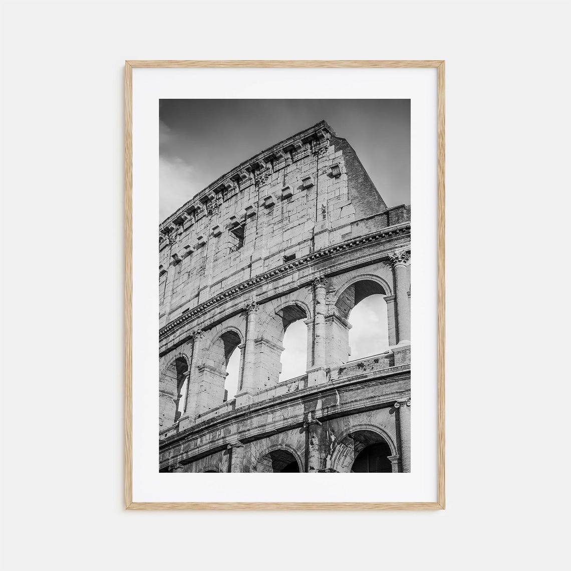 Rome Colosseum Ancient Arches Italy Historic Landmark Poster