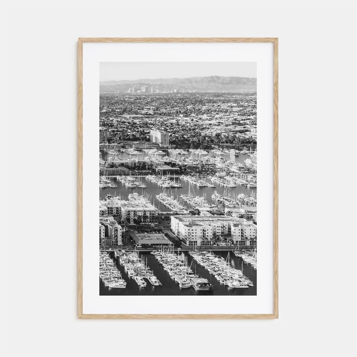 Marina Del Rey Photo Poster Print No 2 Marina Del Rey Black And White Wall Art Marina Del Rey Photography Travel Marina Del Rey Map