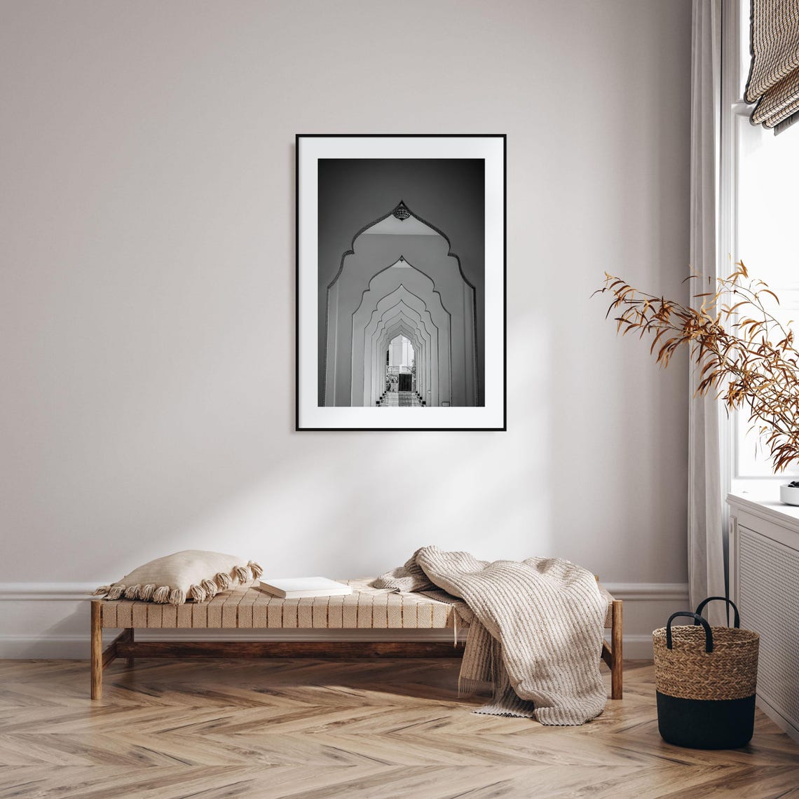 Moorish Pointed Arch Corridor Islamic Style Architecture Poster - Image 2