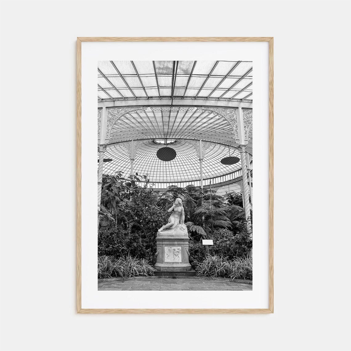 Victorian Glasshouse Conservatory Statue Botanical Garden Poster