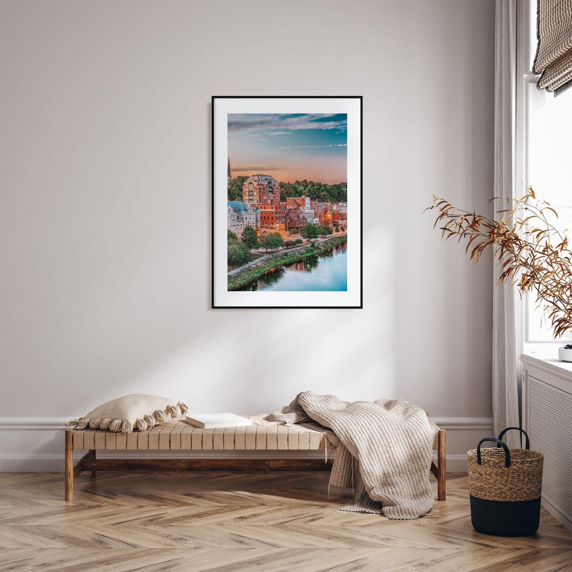 Augusta Historic Riverfront Brick Buildings At Dusk Photo Poster - Image 2