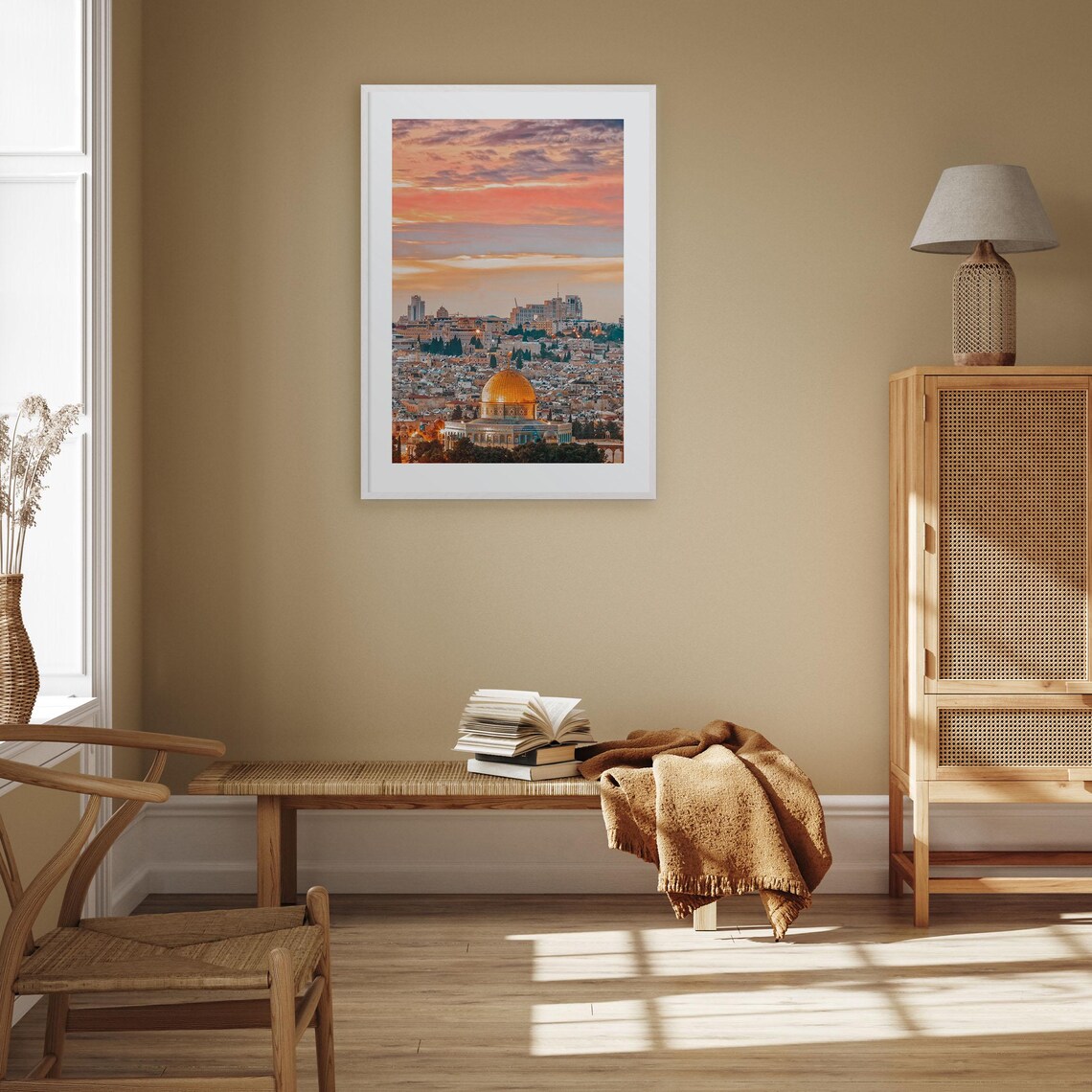 Jerusalem Colorful Travel Poster, City Map Print - Image 2