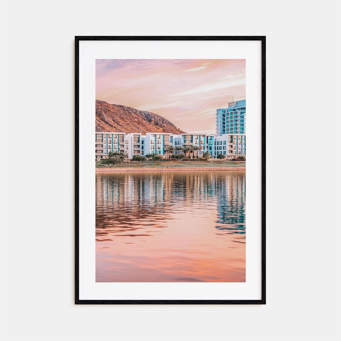 Tempe Arizona Town Lake Waterfront Sunset Reflection Photo Poster