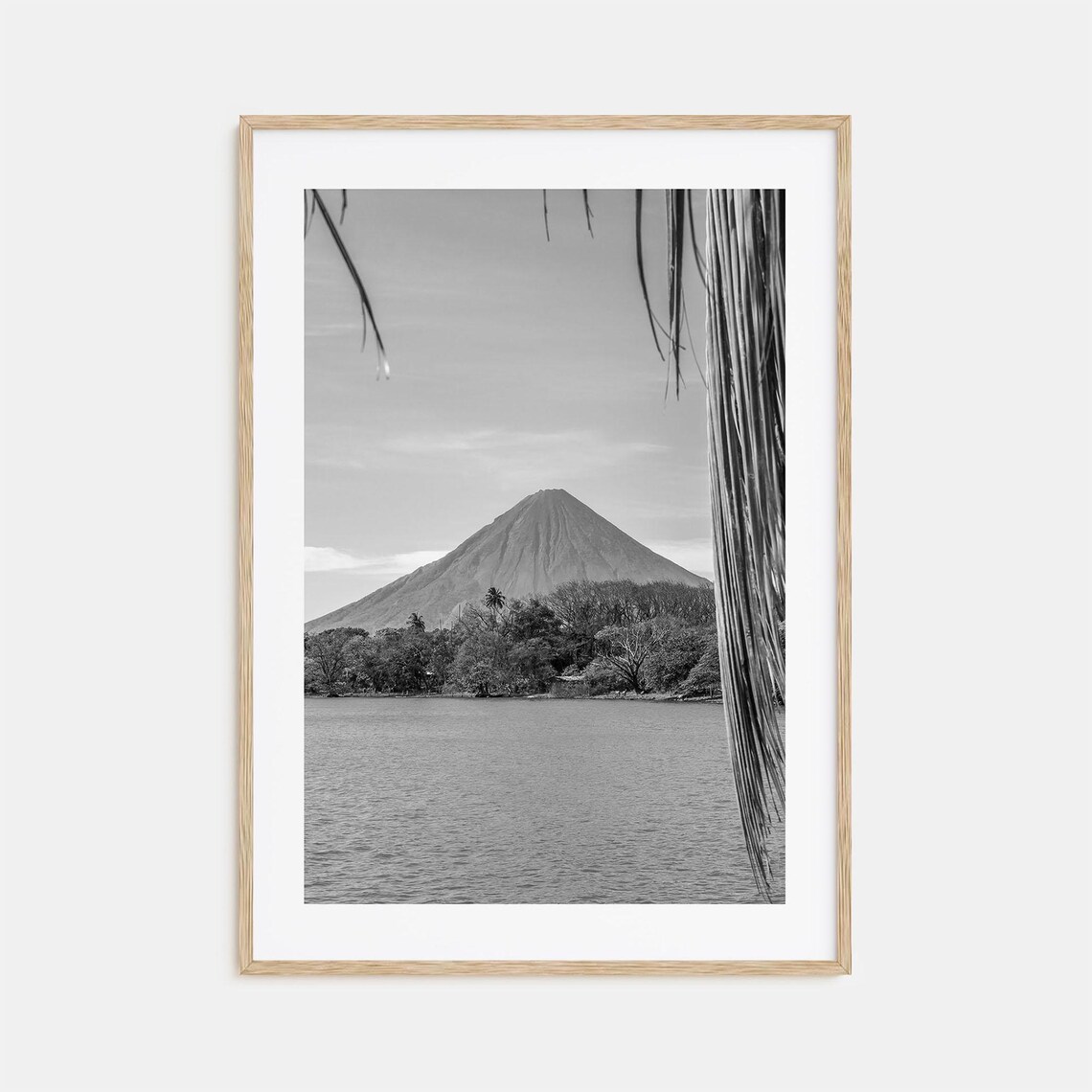 Nicaragua Travel Poster, Black and White Map Art