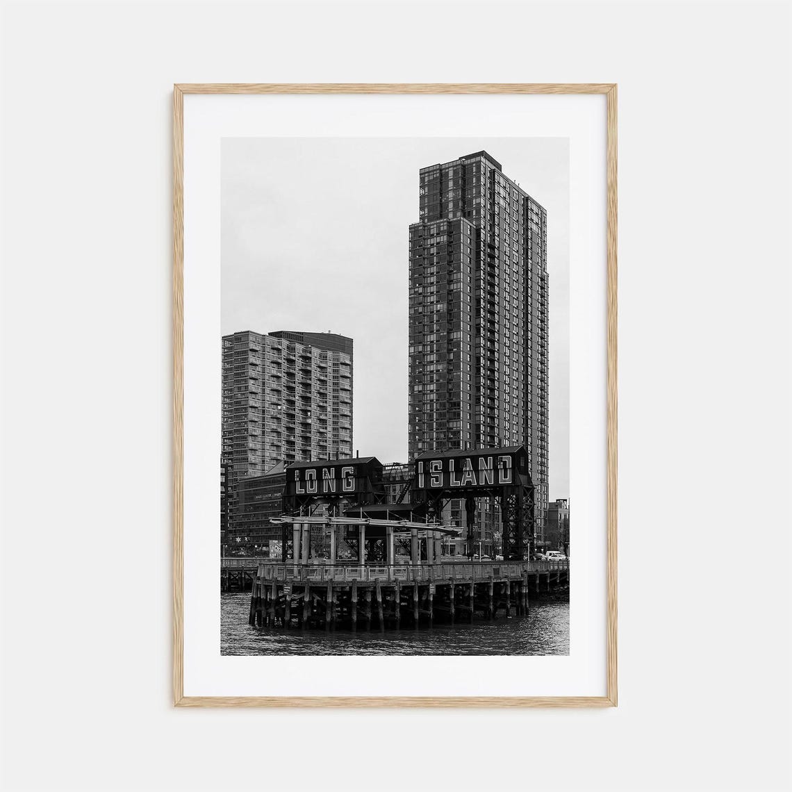 Long Island City Photo Poster Print Long Island City Black And White Art Long Island City Wall Photography Travel Map Poster