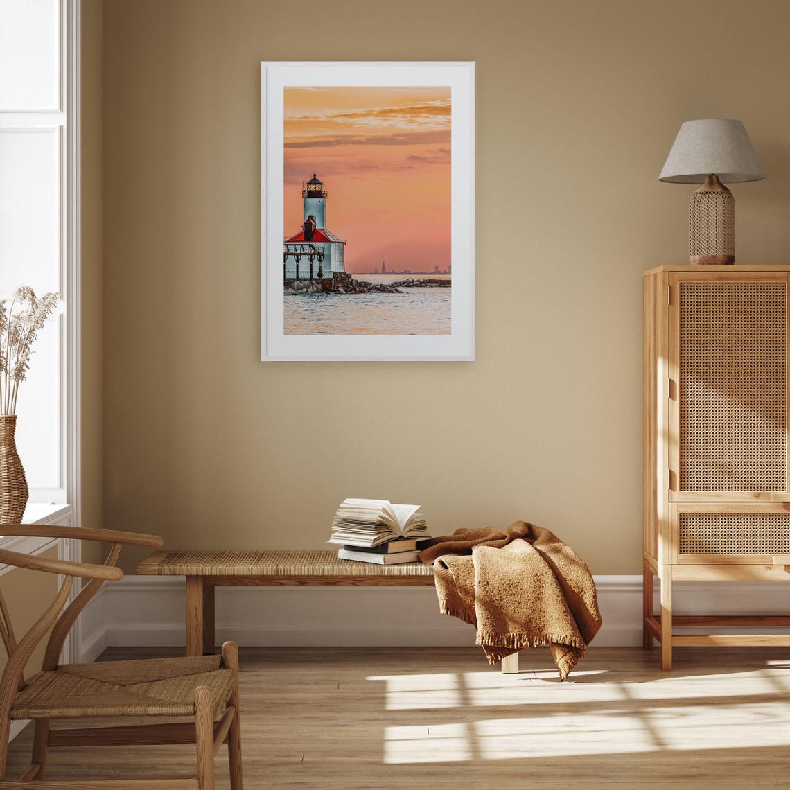 Lake Michigan Colorful Poster Print No 3 Lake Michigan Photo Art Lake Michigan Decor Travel Print Lake Michigan Street Map Poster - Image 3