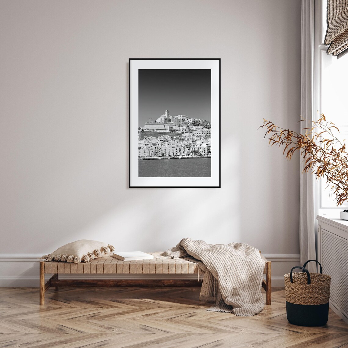 Ibiza Black And White Travel Poster Art Print - Image 2