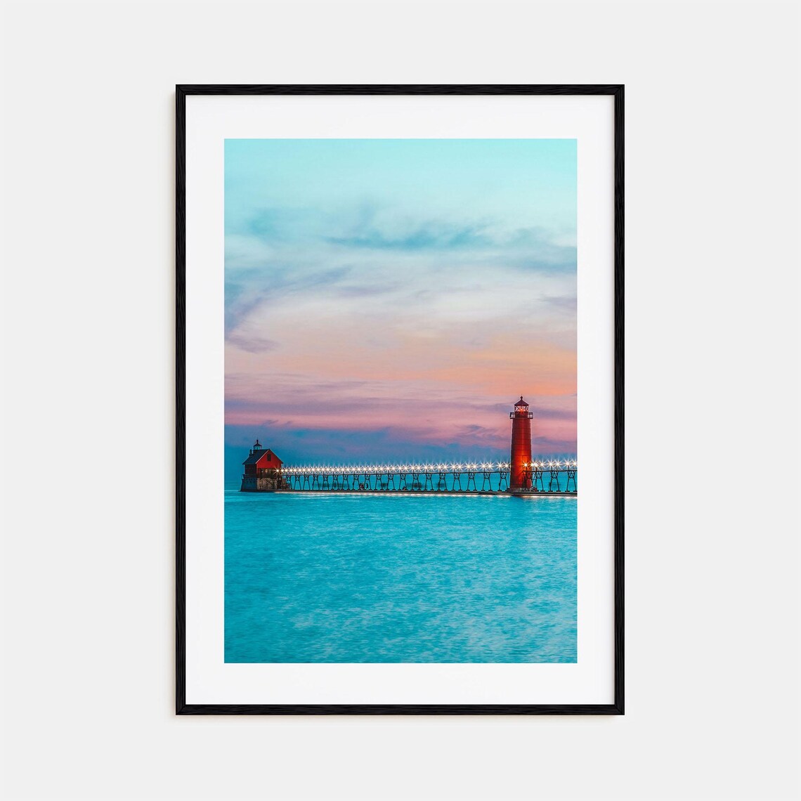 Grand Haven Colorful Travel Poster, City Map Print