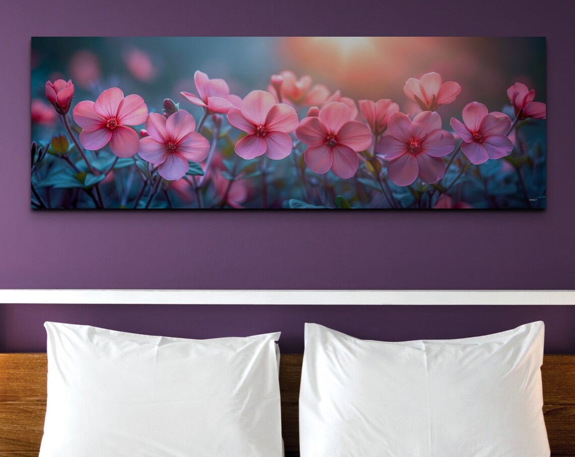 Rose Pink Geranium Flowers, Floral Wall Decor