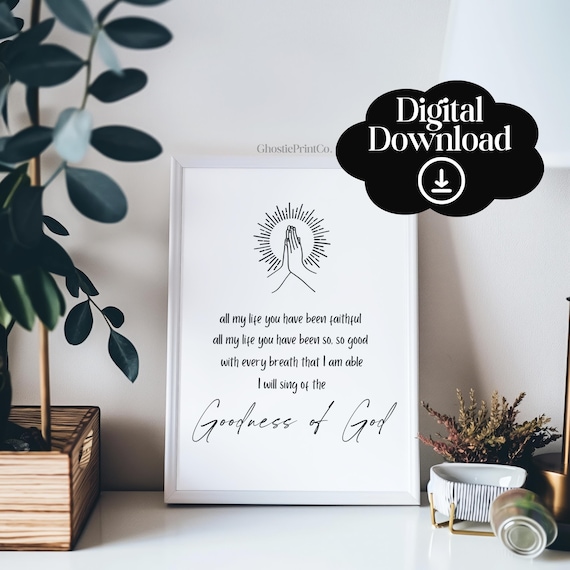 All My Life You Have Been Faithful Wall Art Christian Inspirational Scripture Decor Gift Bible Verse Print