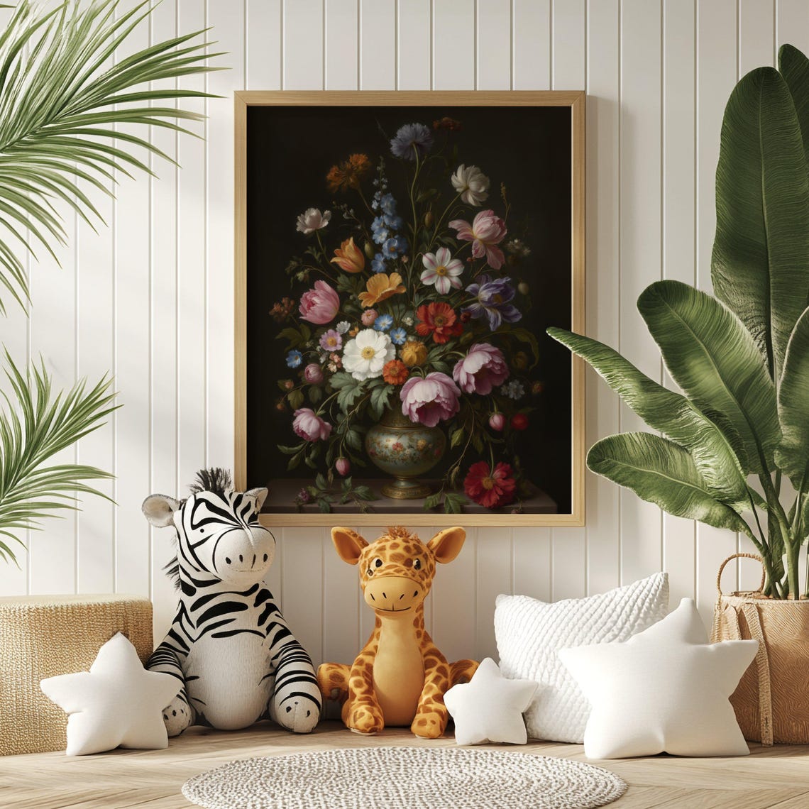 Dutch Masters Style Floral Bouquet On Dark Background Poster - Image 2