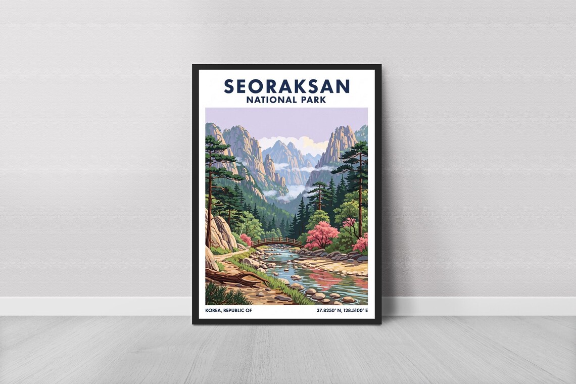 Seoraksan National Park Korean Landscape Art Print
