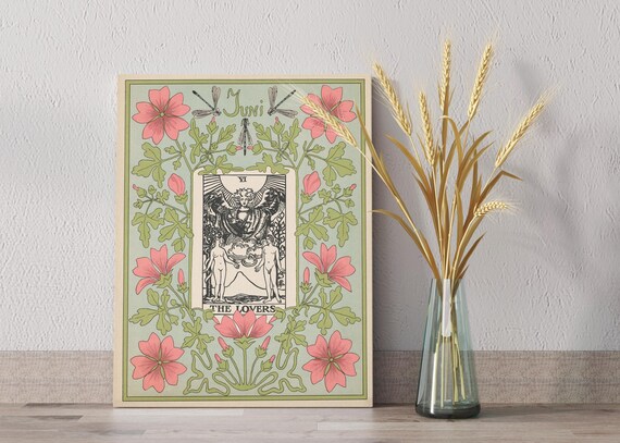 The Lovers Tarot, Art Nouveau Tarot Art