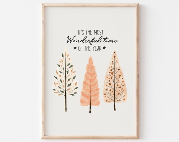 It's The Most Wonderful Time Of The Year Nordic Trees Poster