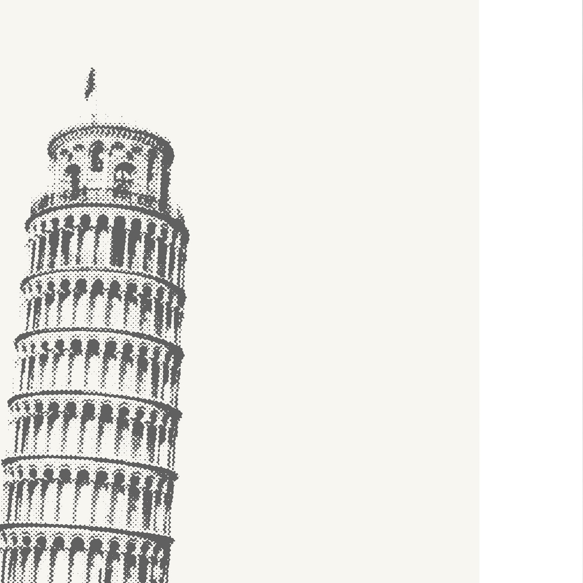 Pisa Minimalist Travel Poster, Tuscany Italy Print - Image 2