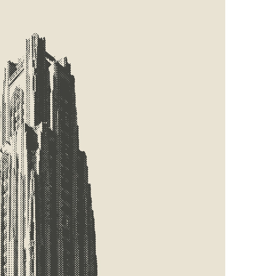 Pittsburgh Cathedral Of Learning Skyline, Minimalist Poster - Image 2