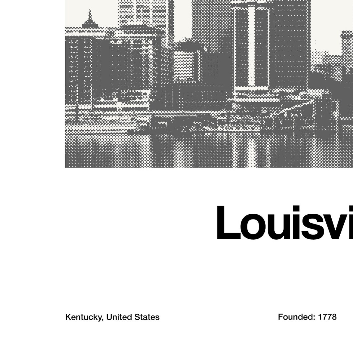 Louisville Skyline, Minimalist City Art Print - Image 2