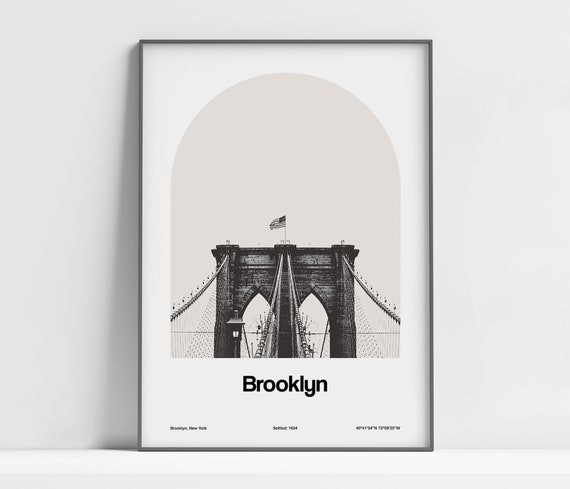 Brooklyn Bridge New York Minimalist Art Print