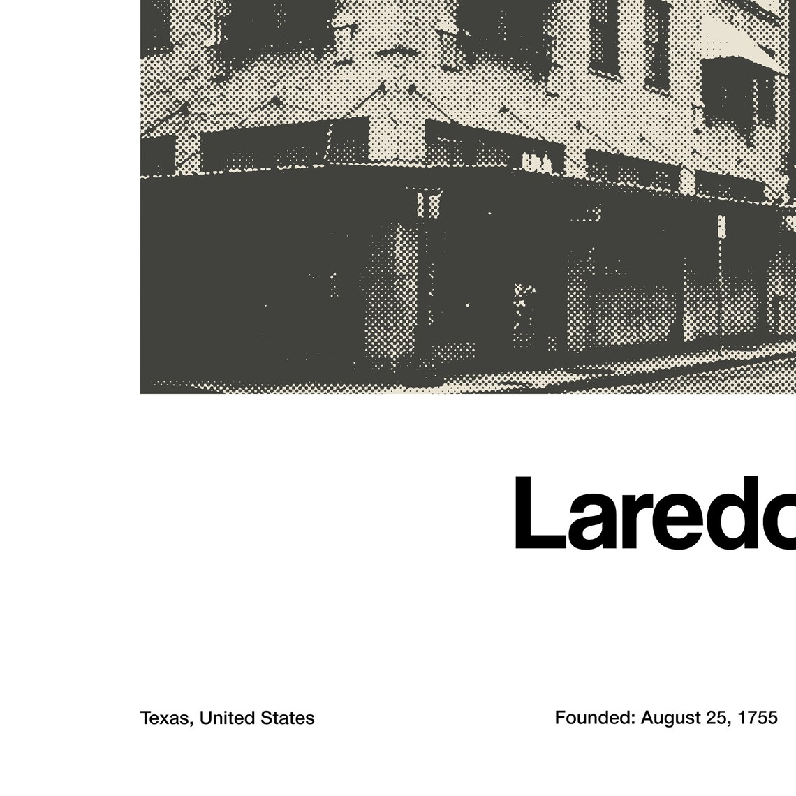 Laredo Texas Minimalist Poster, City Skyline - Image 3