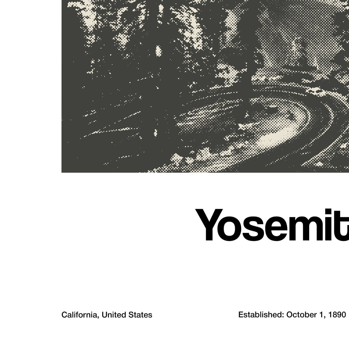 Yosemite National Park Road Poster, Minimalist Travel Print - Image 3