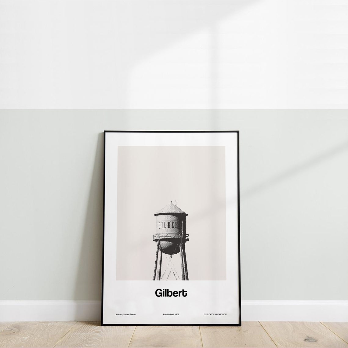 Gilbert Arizona Water Tower, Minimalist City Art Print - Image 3