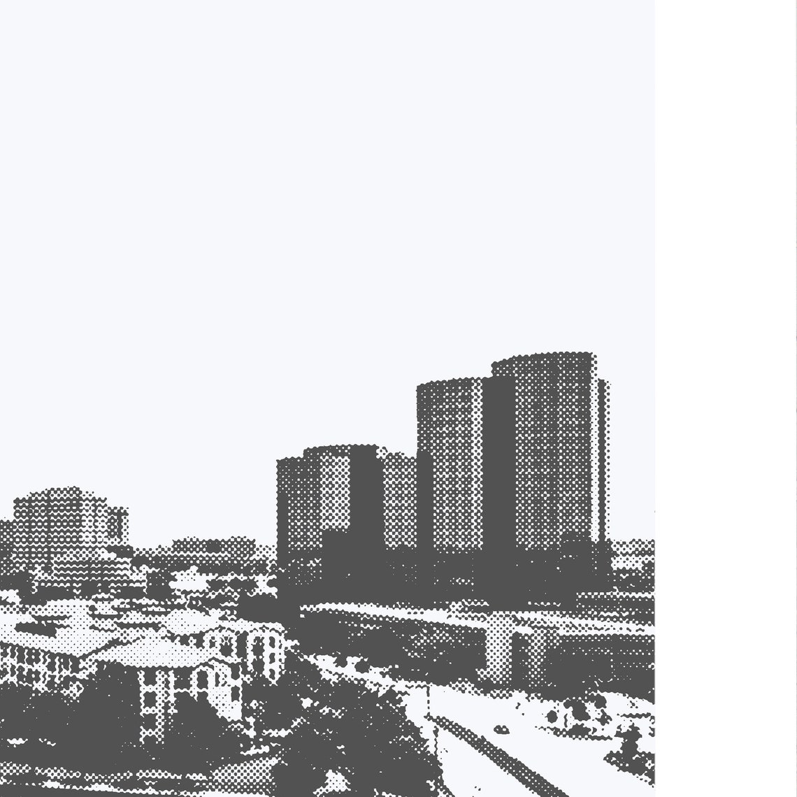 Irving Texas Skyline Poster, Black White Minimalist - Image 2