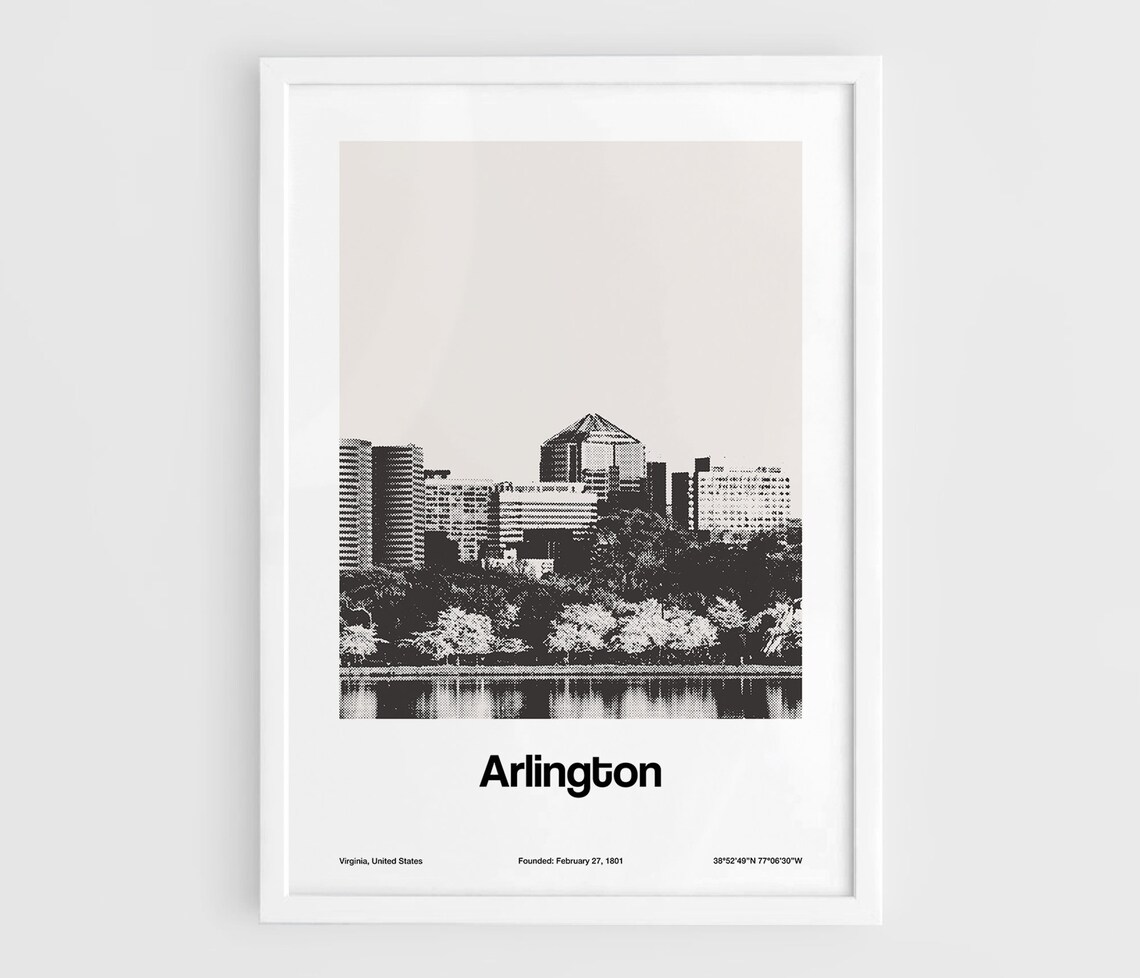 Arlington, Virginia Skyline Minimalist Art Print