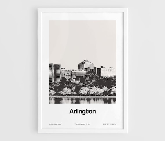 Arlington, Virginia Skyline Minimalist Art Print