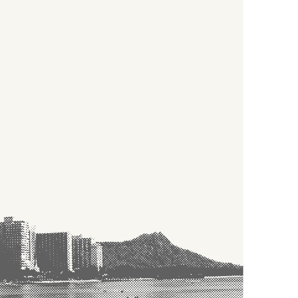 Honolulu Waikiki Beach Skyline, Minimalist Travel Poster - Image 2