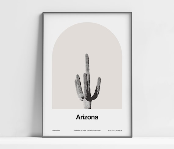 Arizona Saguaro National Park, Minimalist Art Print