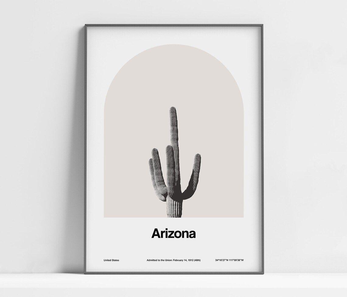 Arizona Saguaro National Park, Minimalist Art Print