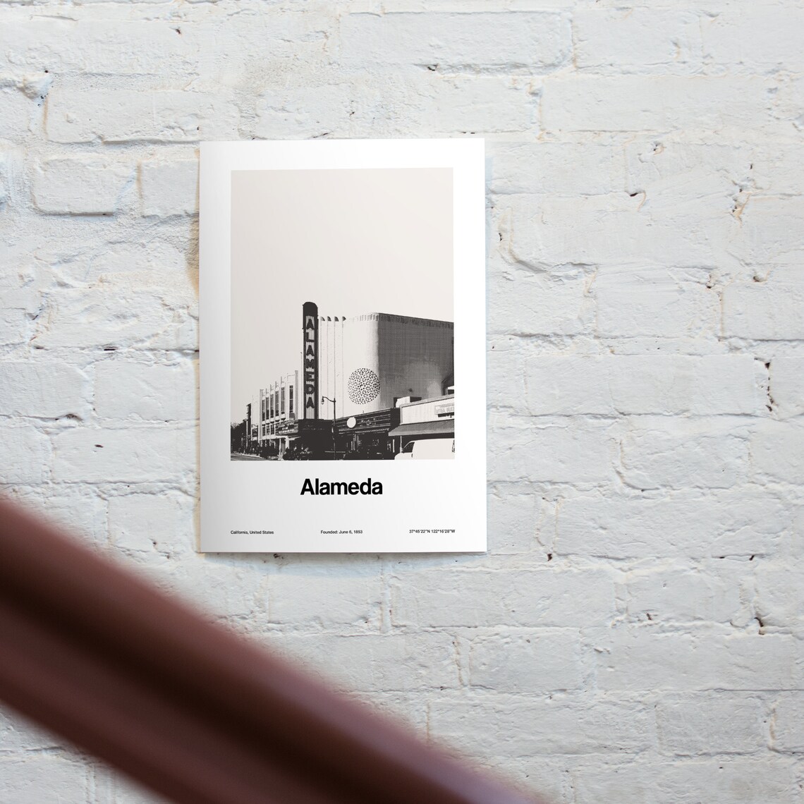 Alameda California Poster, Minimalist City Print - Image 3