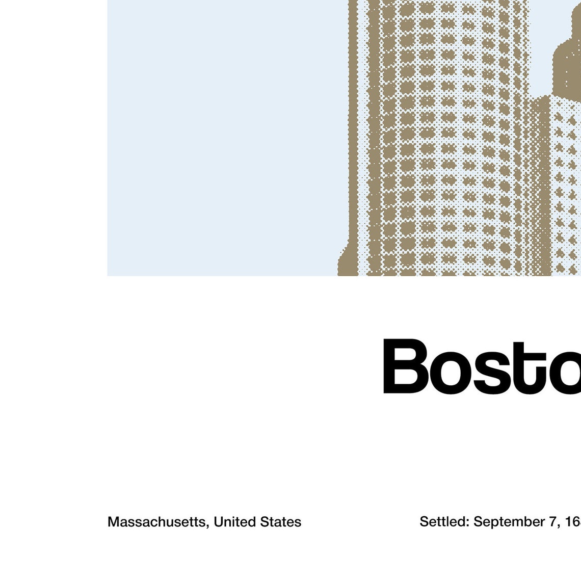 Boston International Place Minimalist Travel Poster - Image 2