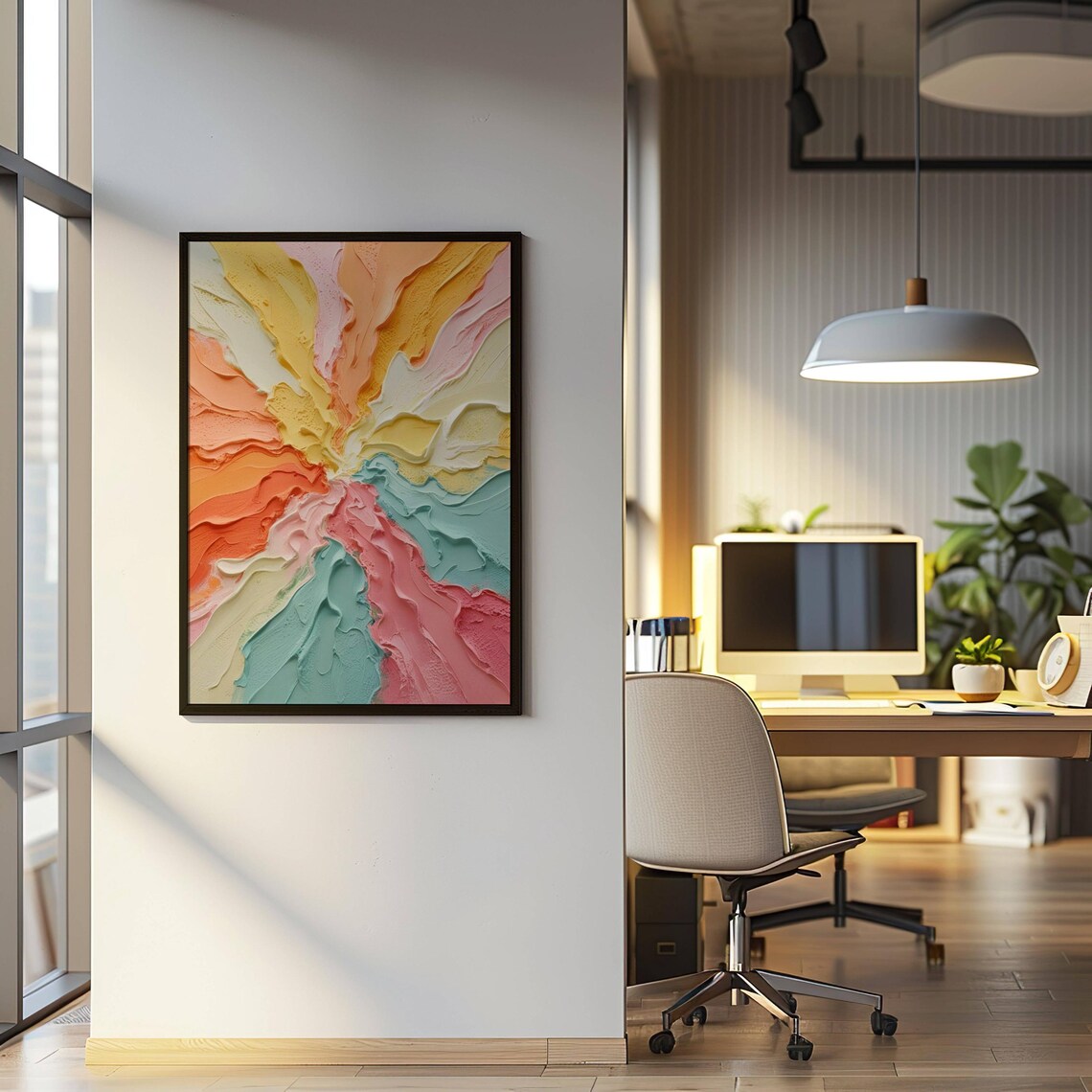 Vibrant Abstract Art Print, Contemporary Home Decor - Image 3