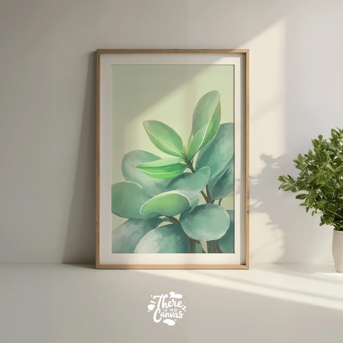 Botanical Leaf Dance Art Print Emerald Jade Green