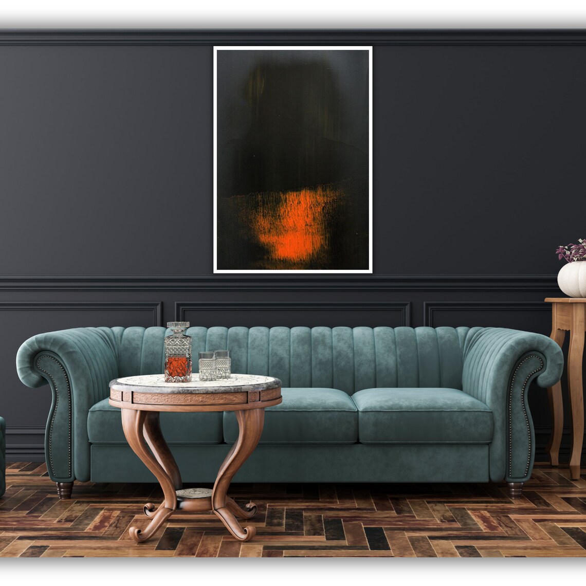 Black In Orange Art Print By Mark Rothko Framed Wall Art Ready To Hang Abstract Art Home Decor - Image 5
