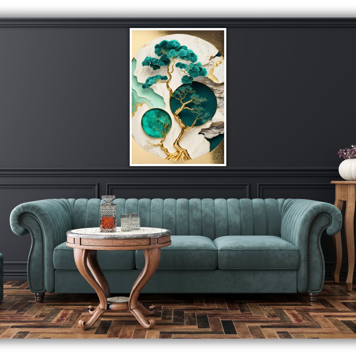 Abstract Tree Art Print Ready To Hang Framed Tree Art Nature Wall Decor - Image 5