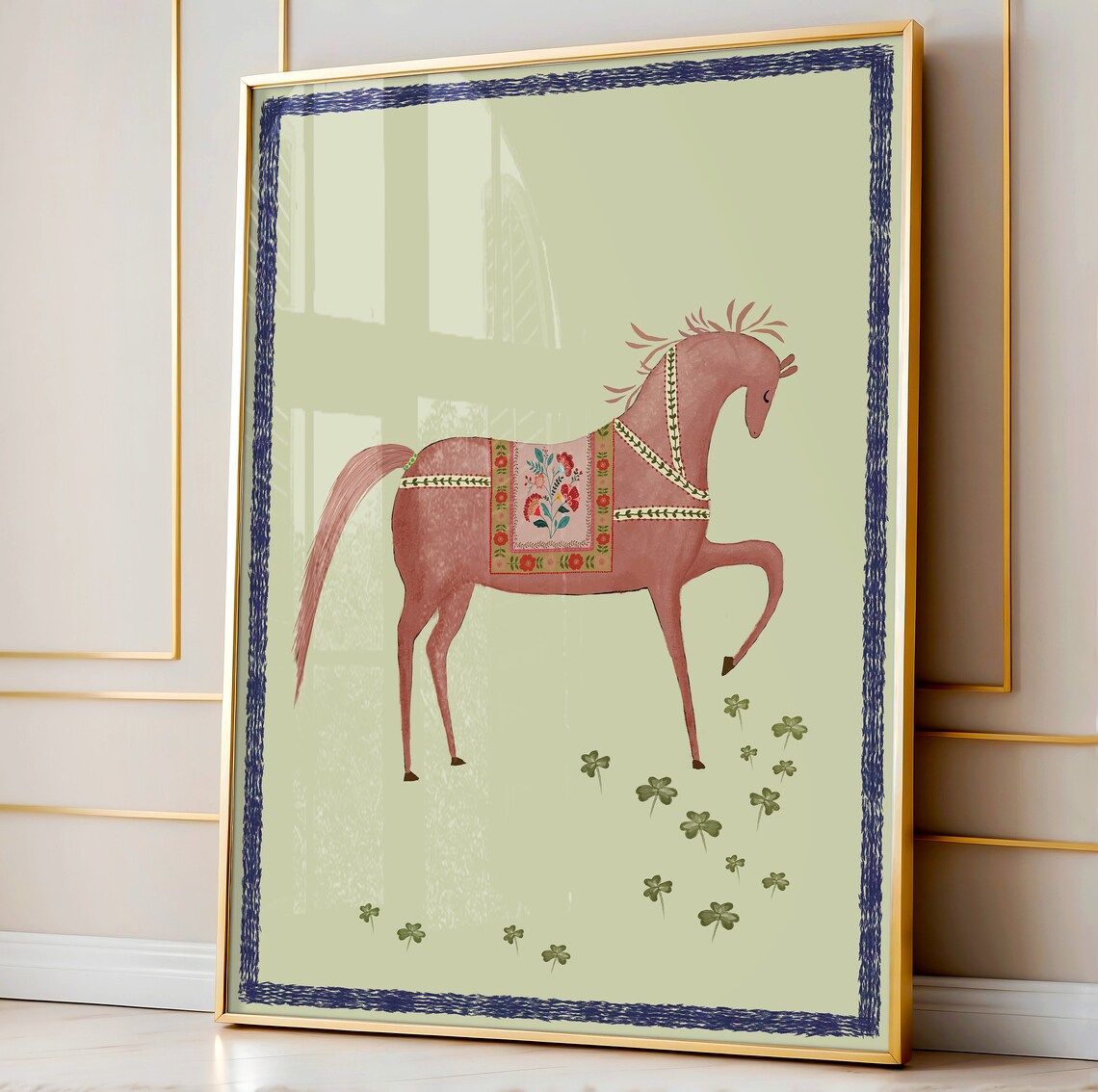 Pink Horse Illustration, Nursery Wall Decor - Image 3
