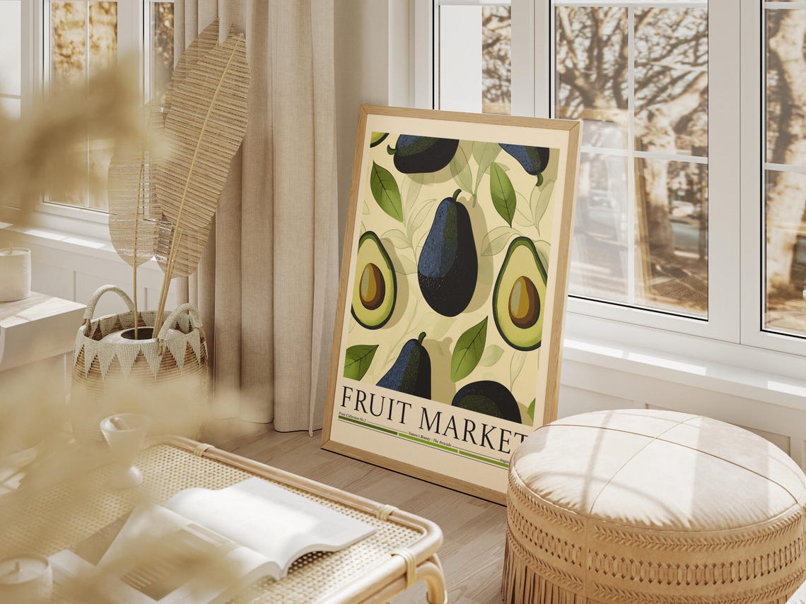 Avocado Fruit Market, Kitchen Art Print - Image 4