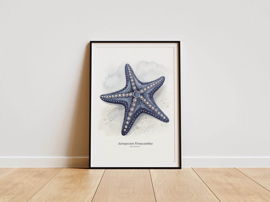 Watercolor Seashell Art Print, Coastal Antique Sketch - Image 6