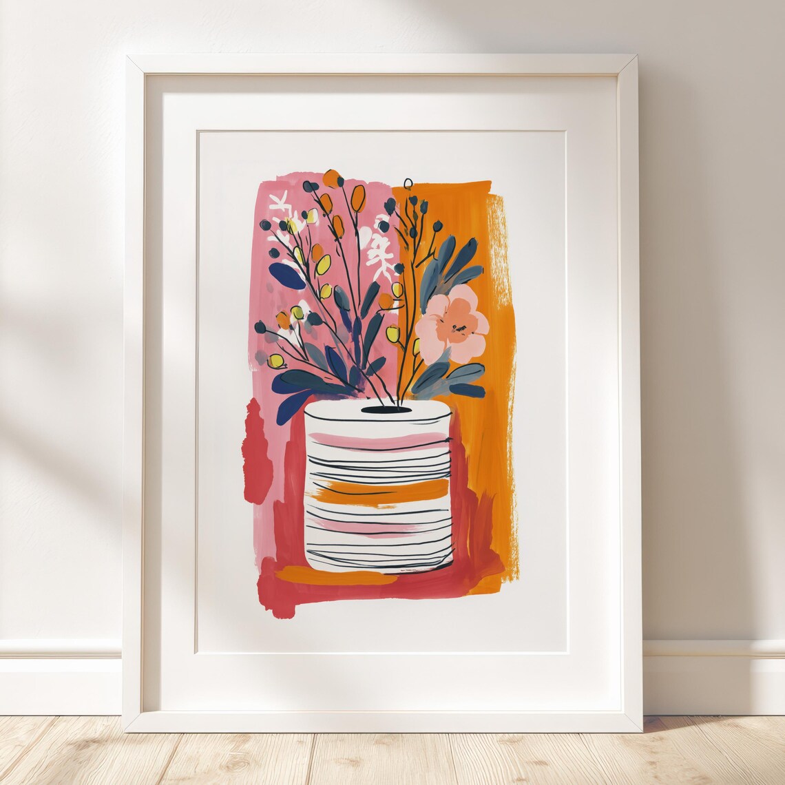 Toilet Paper Art Print Modern Gouache Illustration Abstract Bathroom Decor Wall Poster