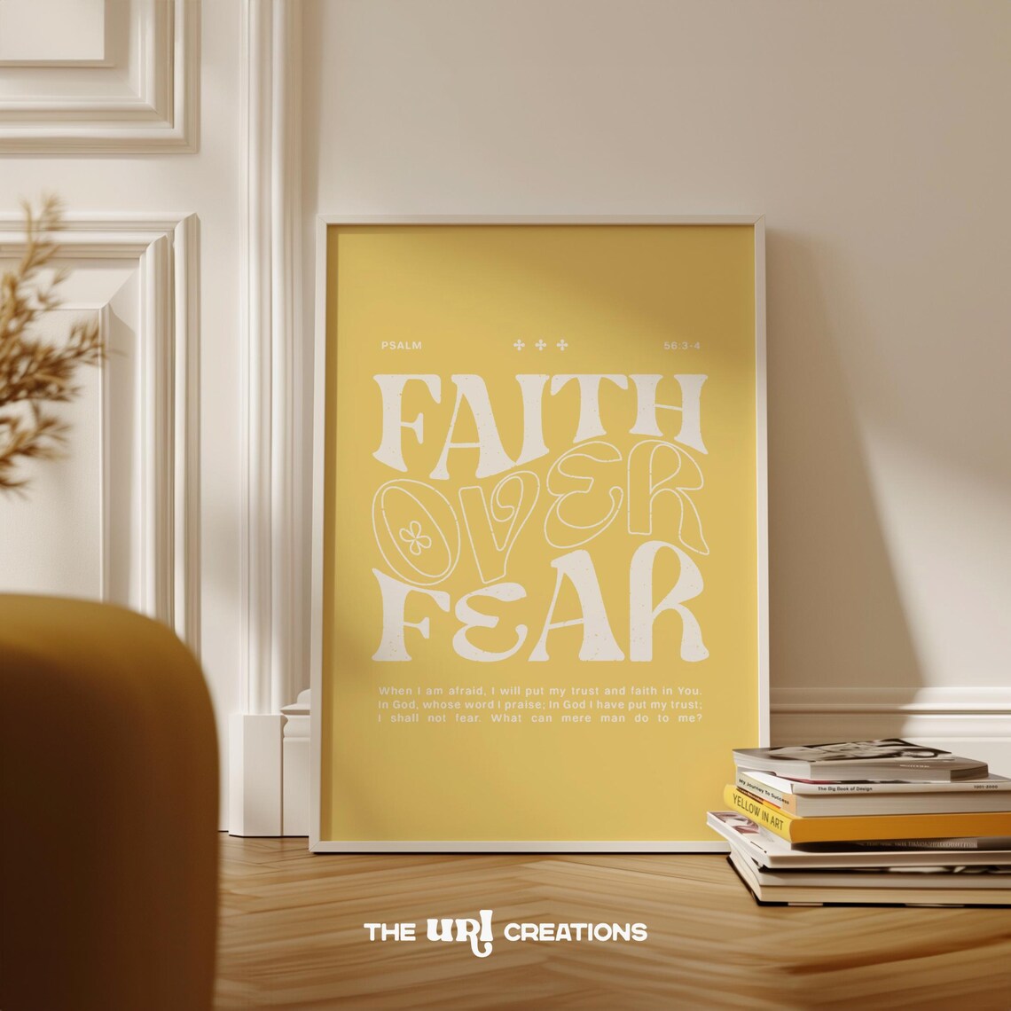 Faith Over Fear Christian Bible Verse Art Print - Image 4