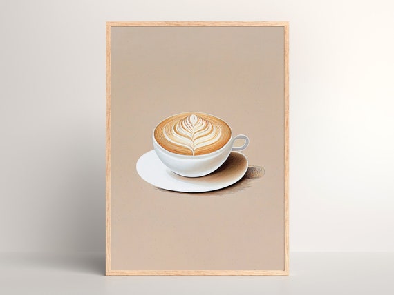 Coffee Wall Art Minimalist Vintage Print Boho Kitchen Lover Gift